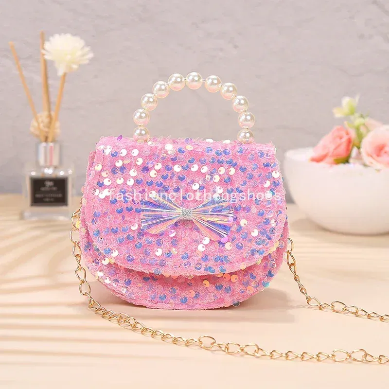 Pink sequin purse hotsell