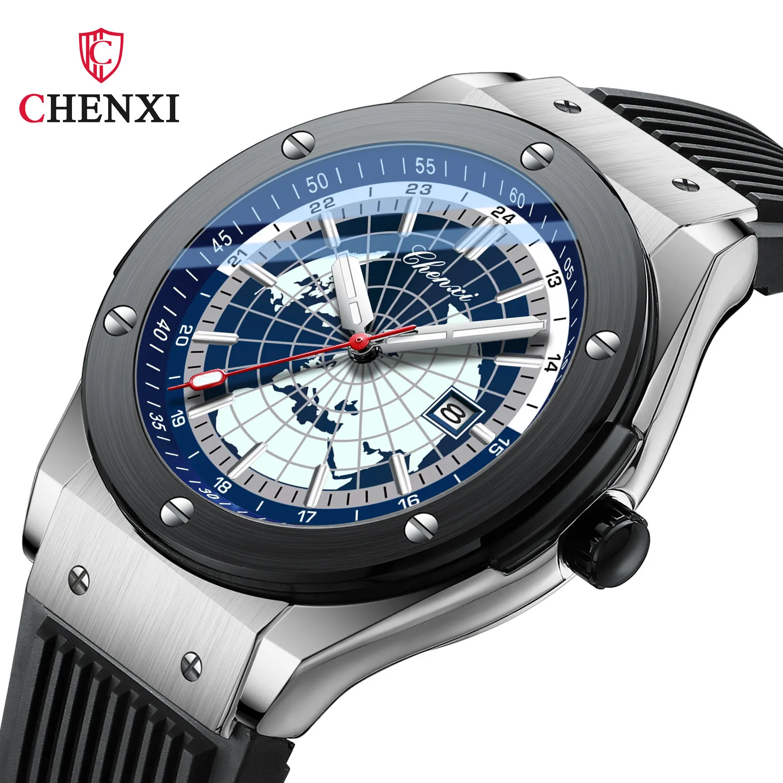 Man Dial Rivet Men Watch Rivet Strap Silicone Band Luminous... From Fashion_watch888 ...