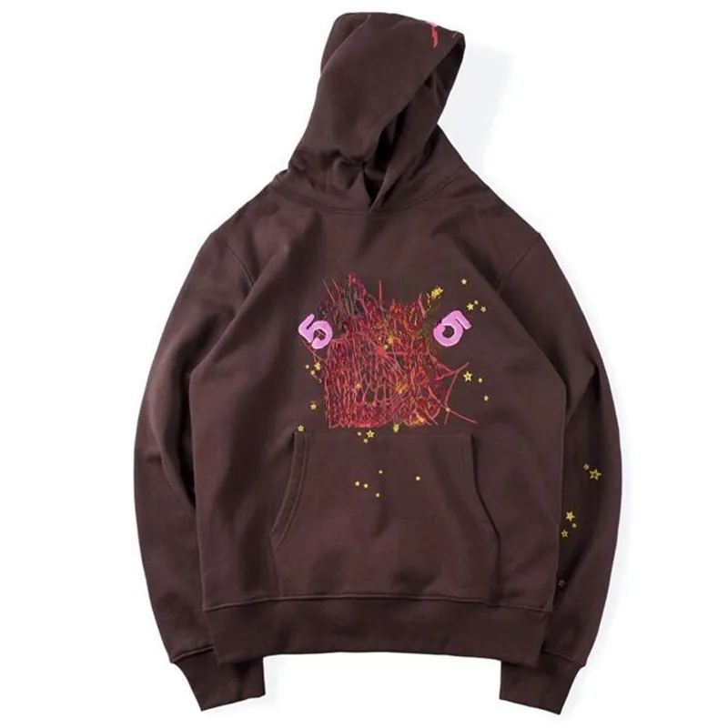 3D Web Foam Print Brown Hoodie Mens For Men And Women Loose Fit Hooded Sweatshirt MJ0012 From Spinnertoys 23.52 DHgate.Com