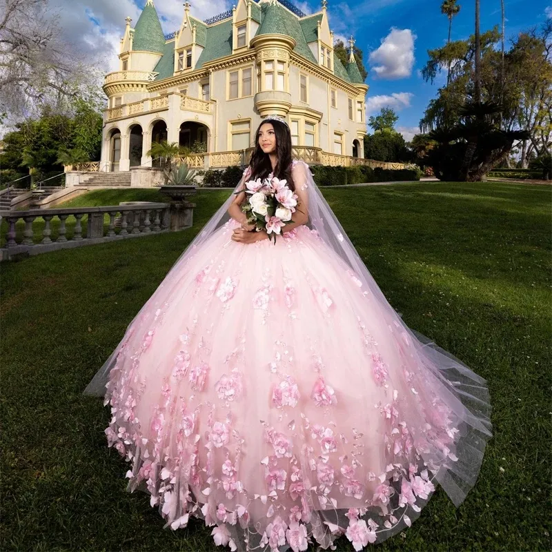 plus size pink princess dress Pink Princess Quinceanera Dress Lace-up Corset Plus Size Lace Appliqu Sweep Train from Dhgate Quinceanera Dresses