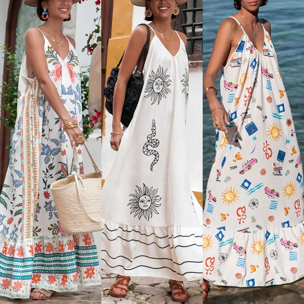 white christmas dresses Floral Summer Maxi Dress Floral Print / L main image 0