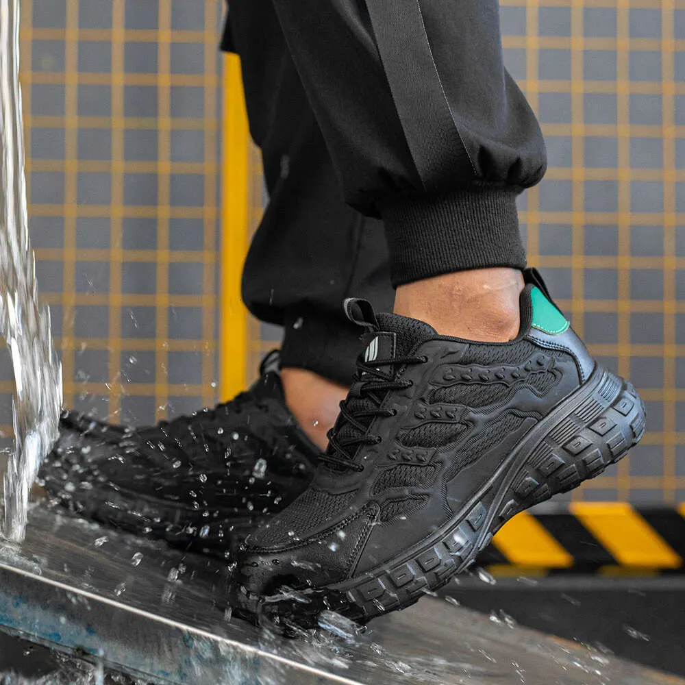 Hochwertige, sichere Arbeitsschuhe für Herren mit atmungsaktiver Stahlkappe, durchtrittsicher, rutschfest und ideal für den Alltag._voghion.com