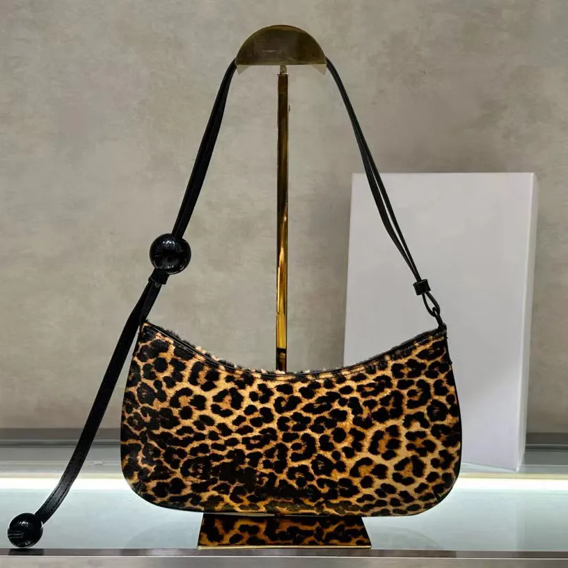 Designer Bag Le Bisou Leopard Print Shoulder Bag Women Crossbody Bag Handbag Vintage Red Tote Bag Designer Leather Underarm Bags Half Moon Bags From 76 86 DHgate