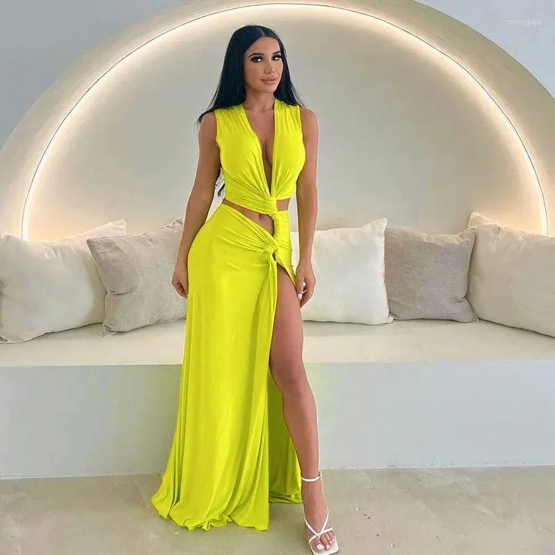Casual Dresses Women Sleeveless Dress Twisted Ruched... From Cnlongbida,  $20.26 | DHgate.Com