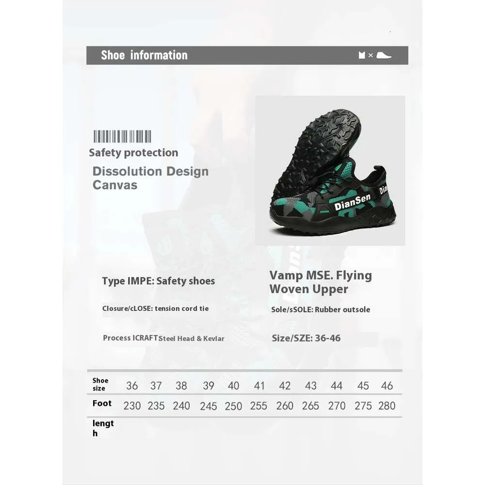 Steel Toe Summer Work For Men Construction Sneakers Light Breathable Safety Boots Anti Puncture Working Shoes Ddmysaturn_voghion.com