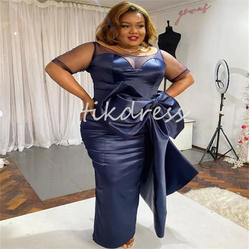 Navy blue plus size gown deals
