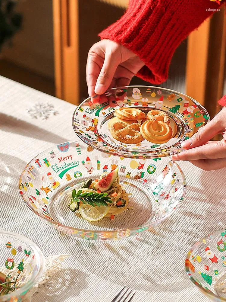 DHgate.com:5 Christmas Glass Bowls with Cartoon Designs