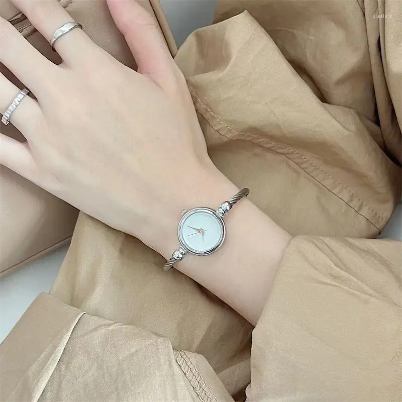 Chic Small Gold Bangle Bracelet Ladies Quartz Wristwatch Retro Stainless Steel Fashion Dress Watch For Women From Ulaalula 8.96 DHgate.Com