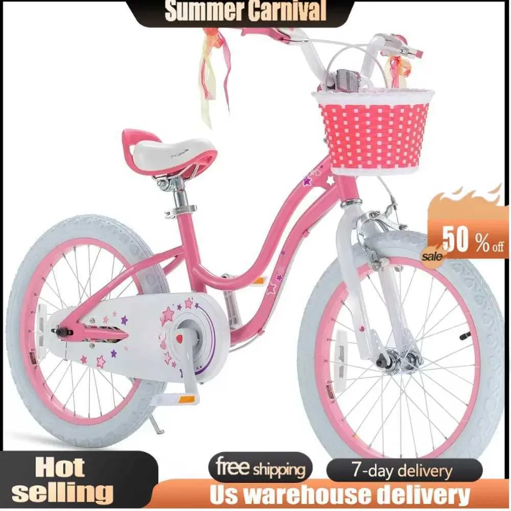 Bikes Ride Ons Strollers Childrens bicycle 18 inch balance and pedal 3 9 year old beginner girls Day gift for children WX5.31XH2F