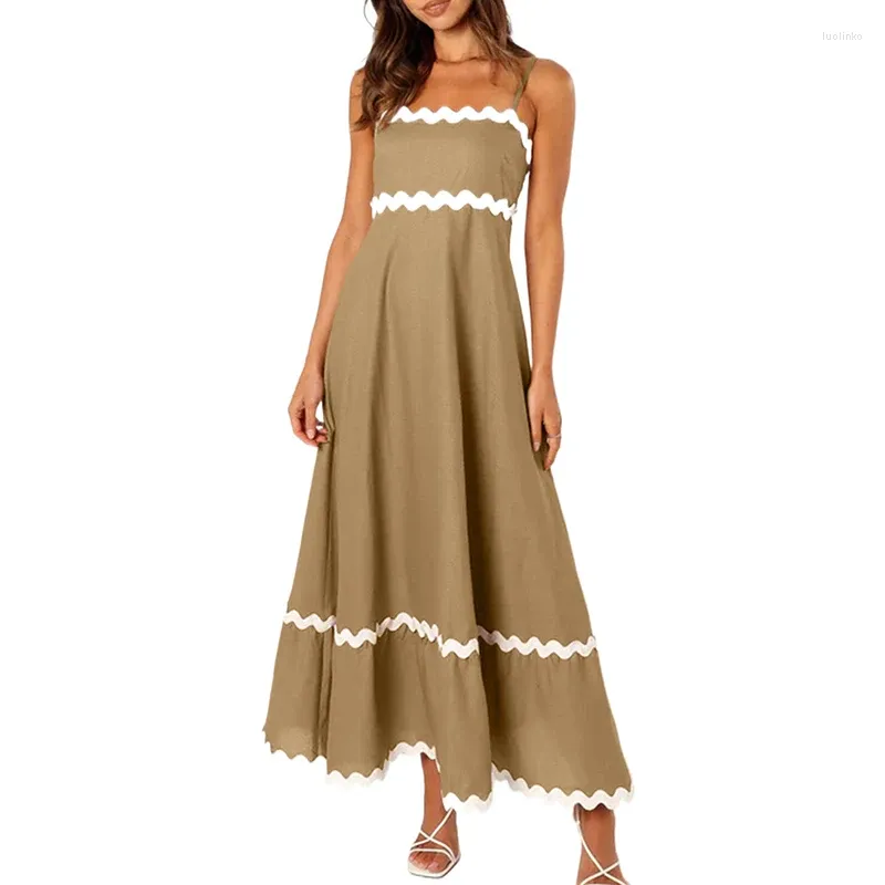 Casual Juniors Spaghetti Strap Sleeveless A-Line Ankle-Length Polyester  Summer Dress from Dhgate Basic & Casual Dresses - price 43.98
