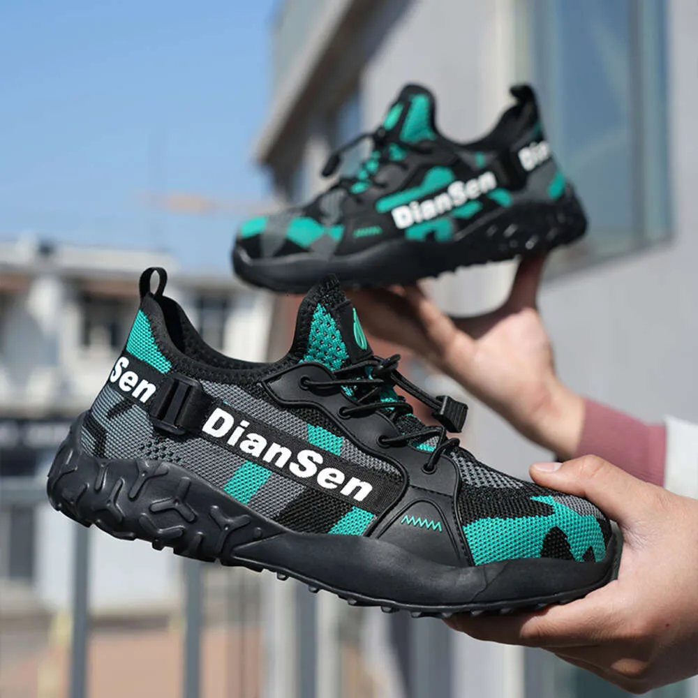 Steel Toe Summer Work For Men Construction Sneakers Light Breathable Safety Boots Anti Puncture Working Shoes Ddmysaturn_voghion.com