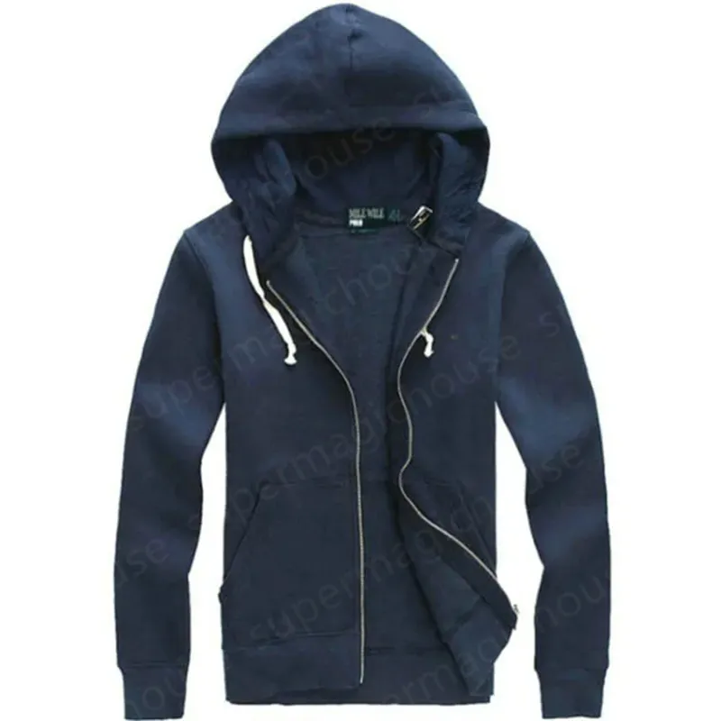 Sweat à Capuche Zippé Homme - Pull Sport Décontracté Pour Automne-hiver - Couleur Unie Avec Poche - 6