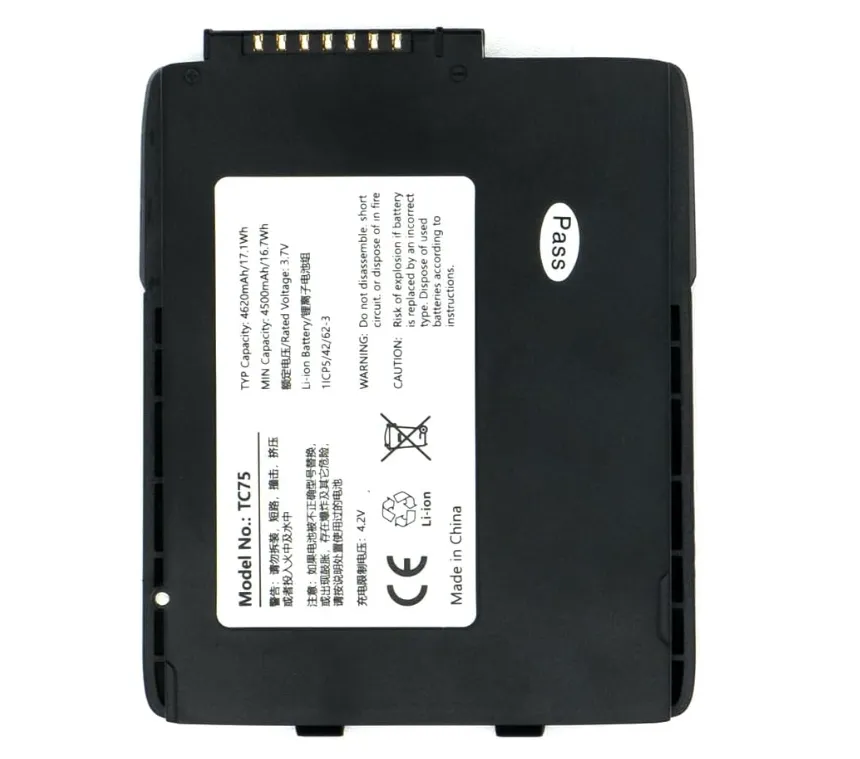 thumbnail image 2 of Replacement Battery For Zebra TC70, TC77, TC75, TC72, TC55, TC70x, TC75x – 4620 MAh, 3.7V, Slim 2 of 5