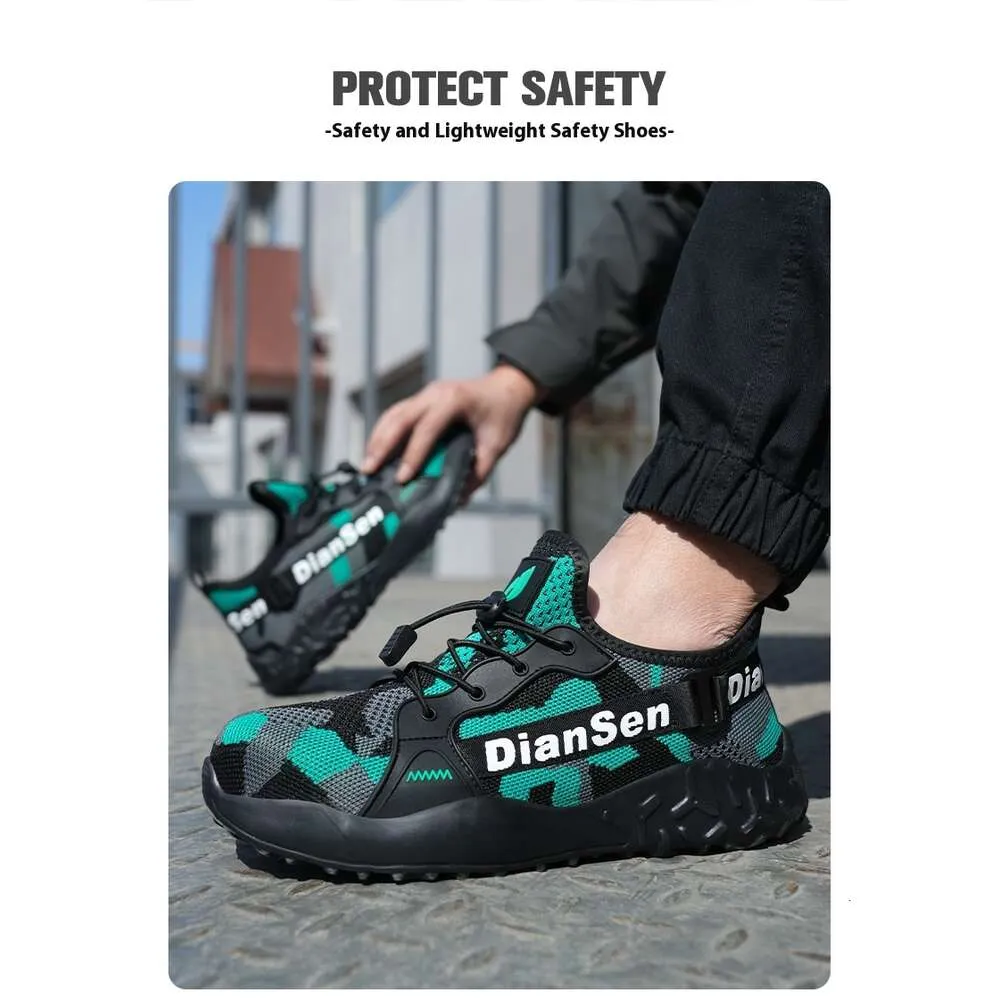 Steel Toe Summer Work For Men Construction Sneakers Light Breathable Safety Boots Anti Puncture Working Shoes Ddmysaturn_voghion.com