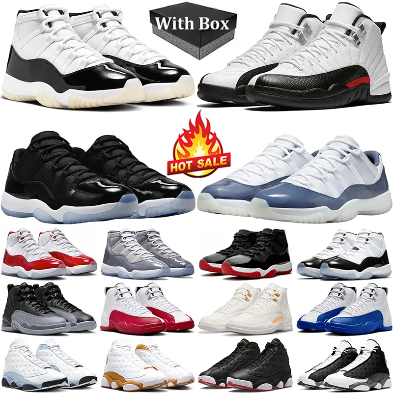 With Box 11 12 13 Basketball Shoes Men Women 11s Gratitude Cool Grey 12s Taxi Flip Black Wolf Grey Cherry 13s Blue Grey Wheat Mens Trainers Sports Sneakers From 15 82 DHgate