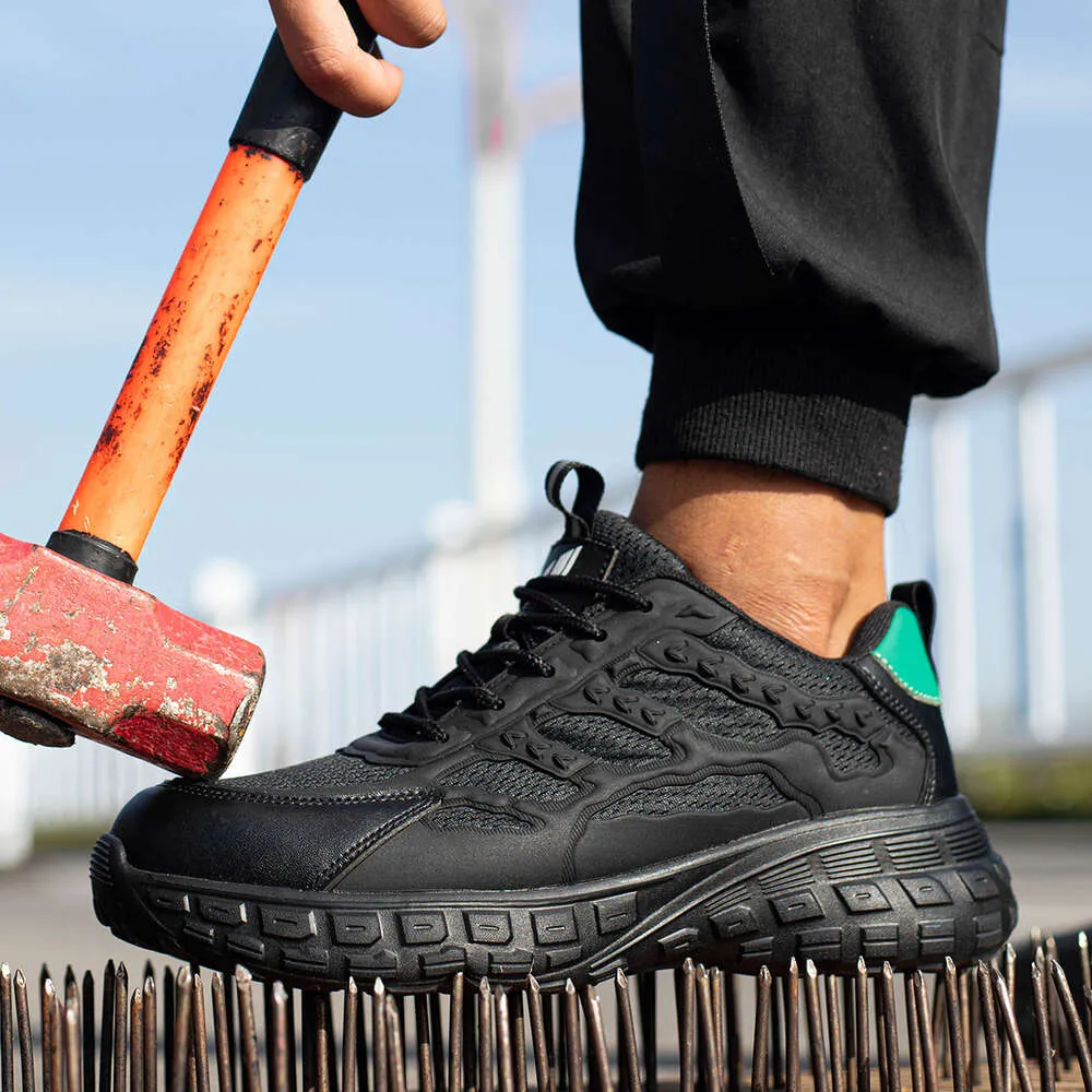 Hochwertige, sichere Arbeitsschuhe für Herren mit atmungsaktiver Stahlkappe, durchtrittsicher, rutschfest und ideal für den Alltag._voghion.com