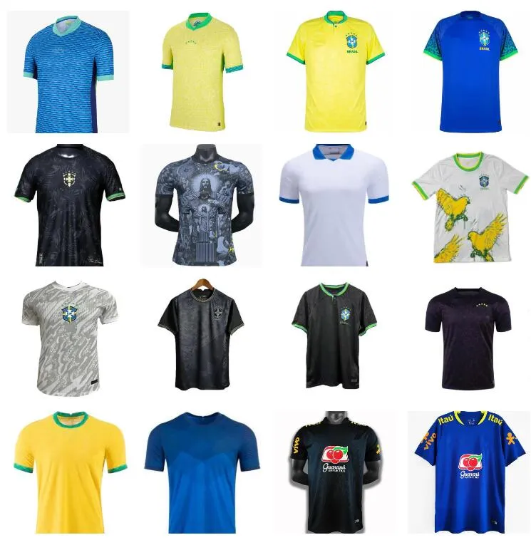 19 20 21 22 23 24 25 Brasil Neres Coutinho Richarlison Soccer Jerseys 2024 2025 Camiseta de Futebol Brasils G.Jesus Firmino Endrick Casemiro Football Shirt