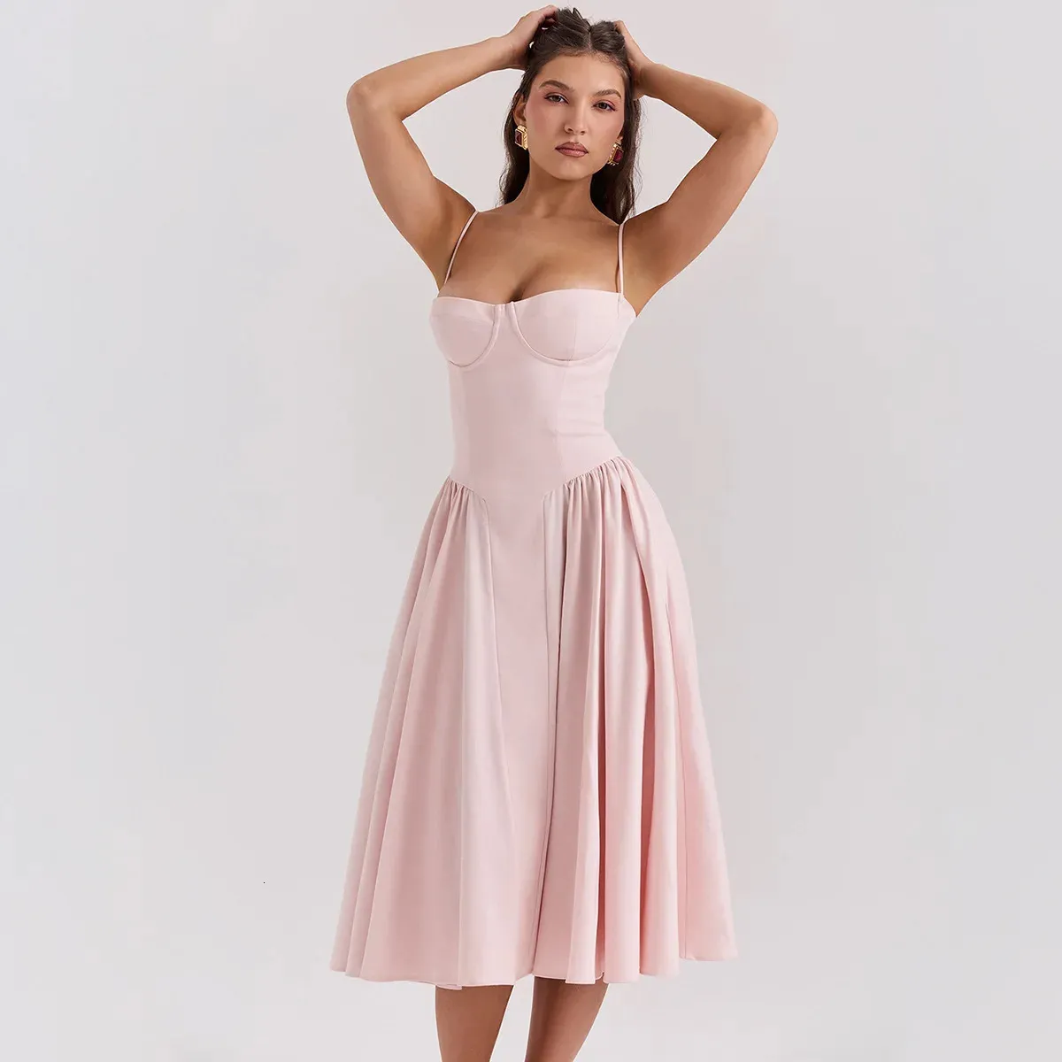 Pink Italian Strap Midi Dress with Pockets, V-Neck Short Sleeve Polyester Party Dress for Women from Dhgate Basic & Casual Dresses - price 81.29 Pink Italian Strap Midi Dress with Pockets, V-Neck Short Sleeve Polyester Party Dress for Women from Dhgate Basic & Casual Dresses - price 81.29