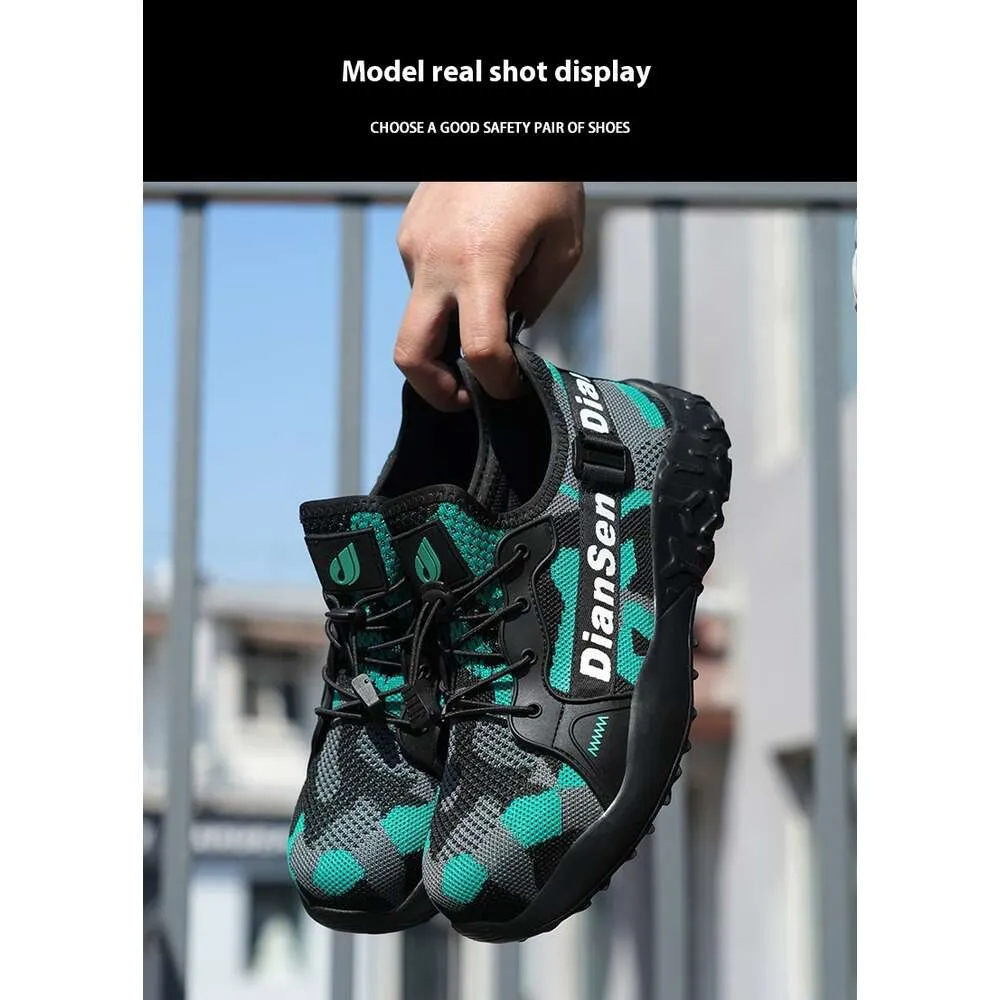 Steel Toe Summer Work For Men Construction Sneakers Light Breathable Safety Boots Anti Puncture Working Shoes Ddmysaturn_voghion.com