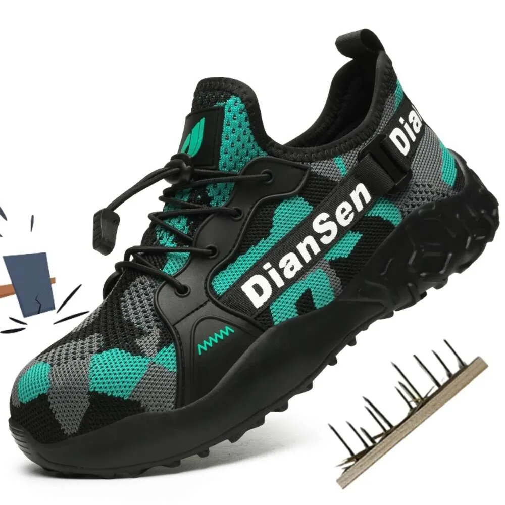Steel Toe Summer Work For Men Construction Sneakers Light Breathable Safety Boots Anti Puncture Working Shoes Ddmysaturn_voghion.com