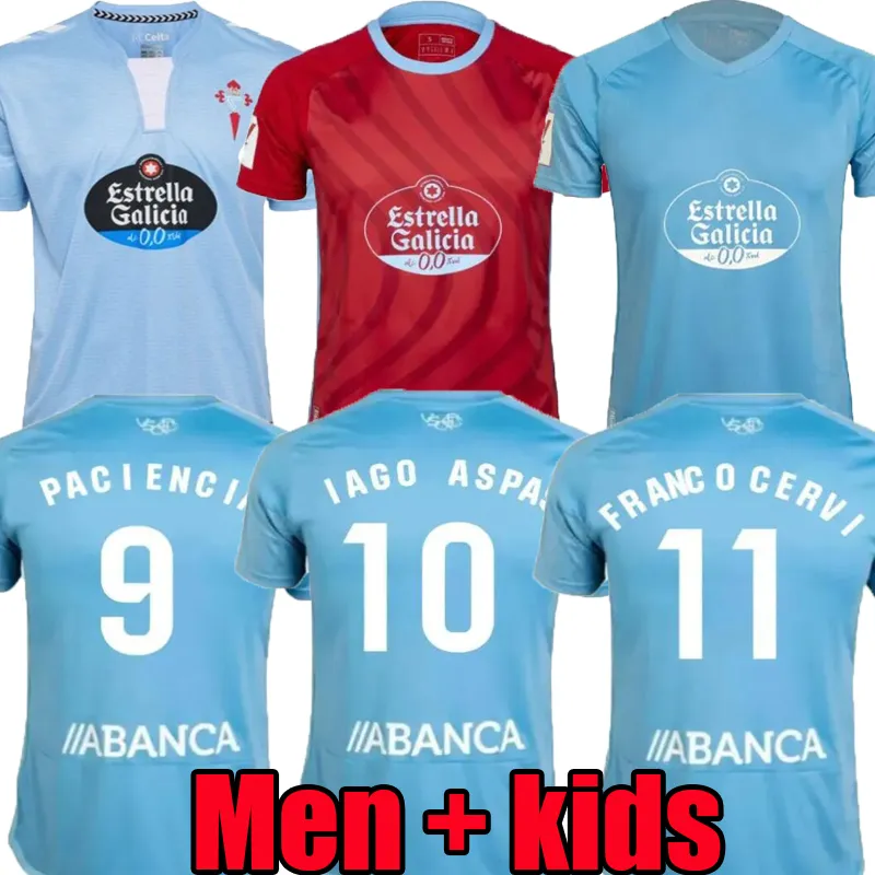 2024 2025 RC Celta de Vigo Fußballtrikots Strand Larsen Bamba Paciencia Fran Beltran Iago Aspas Gabri Veiga Mingueza Hugo Mallo Home Away