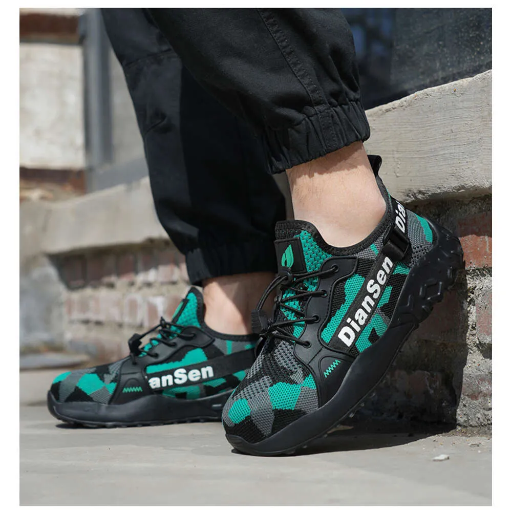 Steel Toe Summer Work For Men Construction Sneakers Light Breathable Safety Boots Anti Puncture Working Shoes Ddmysaturn_voghion.com