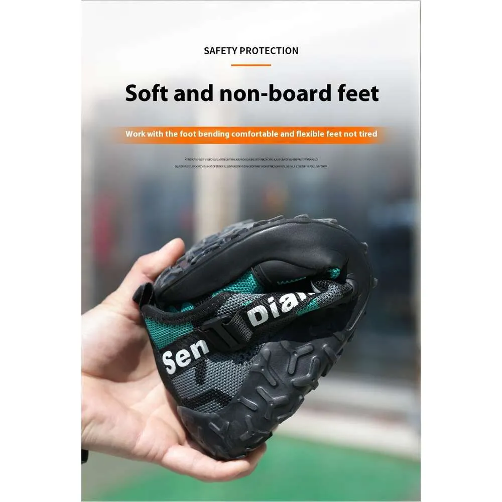 Steel Toe Summer Work For Men Construction Sneakers Light Breathable Safety Boots Anti Puncture Working Shoes Ddmysaturn_voghion.com