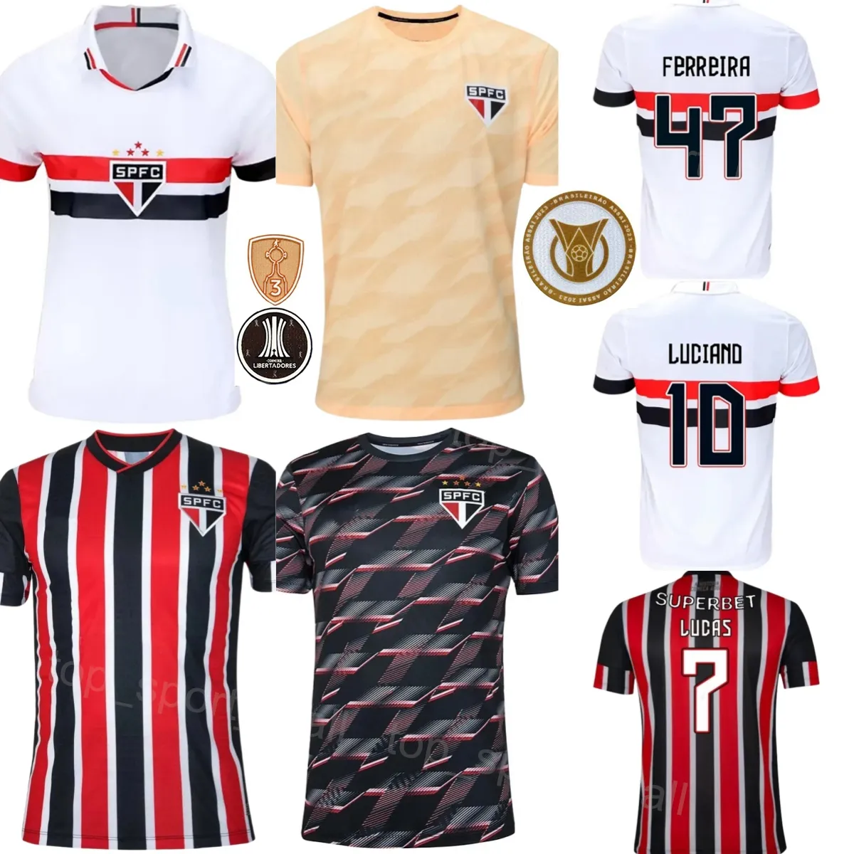 Club 24/25 São Paulo Soccer Jersey Official Team Kit, Breathable Fabric,  Men's Football Shirt, Available in Various Sizes