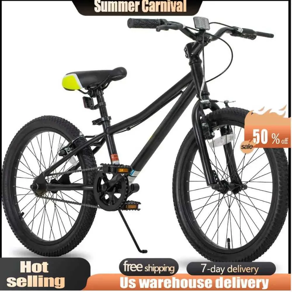 DHgate Childrens Mountain Bike 20 Inch Boys and Girls Bicycles with Dual Hand Brakes Stand and Variable Speeds Ideal for Childrens Day Toys Gifts