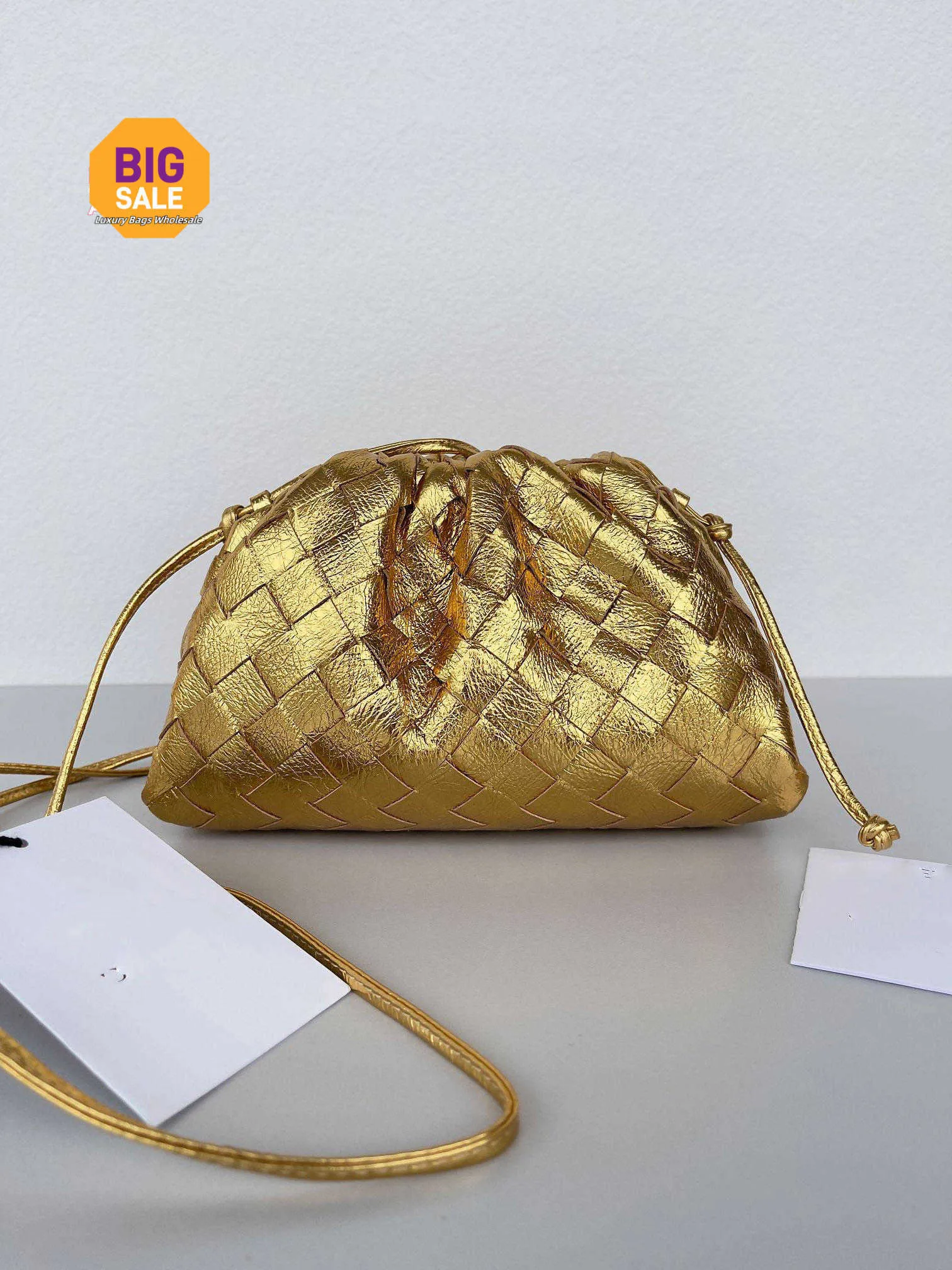 Luxury Womens Bag Mini Pouch Mini intrecciato leather clutch with strap Over 30 colors fs07