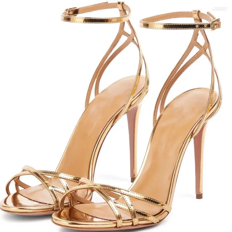 Bulk Mens Gold Embossed Leather Ankle Strap Sandals ... At Only $44.46 |  DHgate.Com