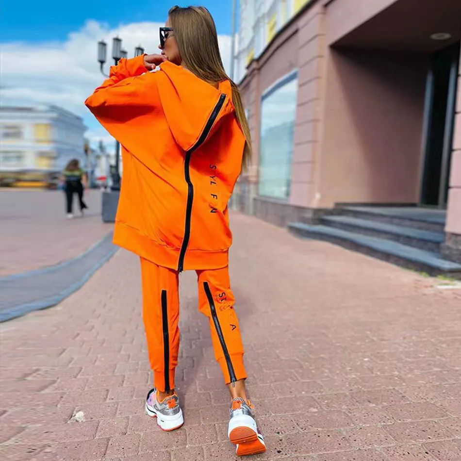 Orange tracksuit womens online
