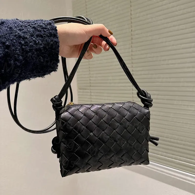 Designer Crossbody Evening Camera black cross body bag with Zip Closure and Coin Purse Mini Intrecciato Shoulder black cross body bag for Knitting and Wallet Comes with Elegant Box 02