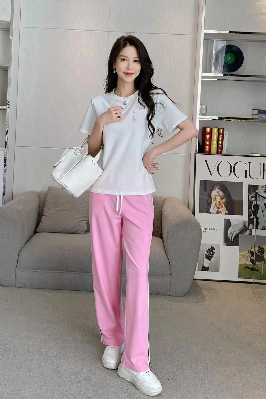 Pink Summer Tracksuit For Women BRAT GIRL SUMMER DROP Small Pink