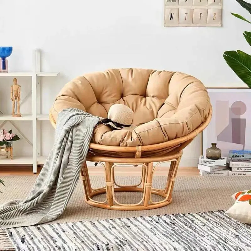 Waterproof Round Pillow Chair Hanging Basket Rocking Floor Seat for Yoga Living Room Office
