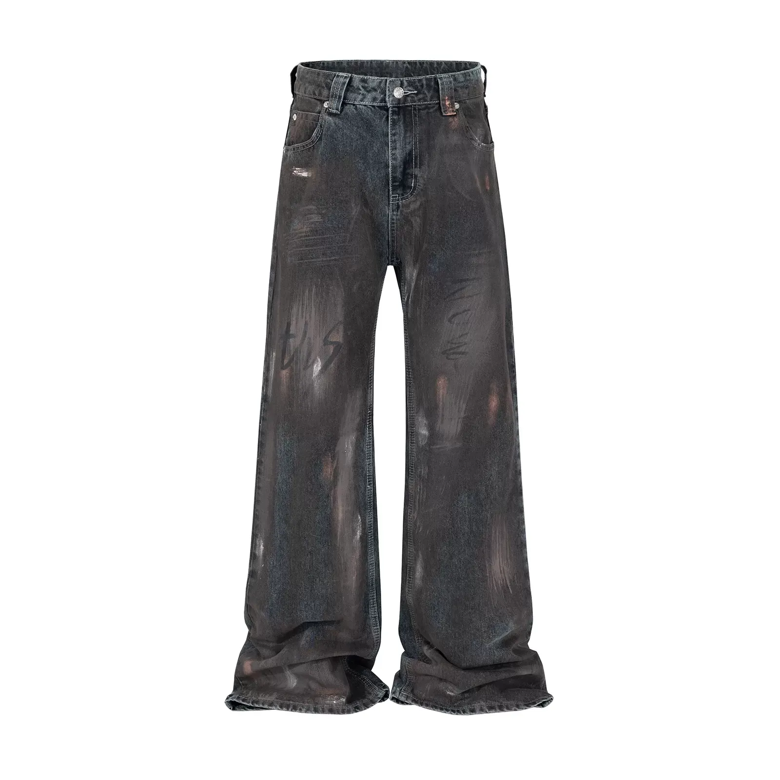 パンツ jcaesarstudio mud dyeing destoryed denim JCAESAR] MUD DYEING DESTORYED DENIM - BCAESAR