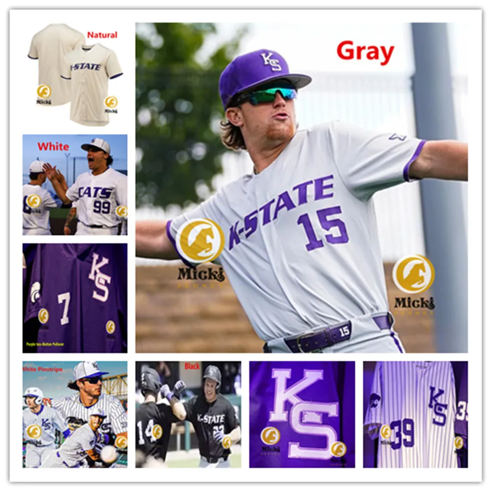 Kansas State Wildcats Baseball Jersey Kaelen Culpepper, Ingram More  NCAA College Team Apparel