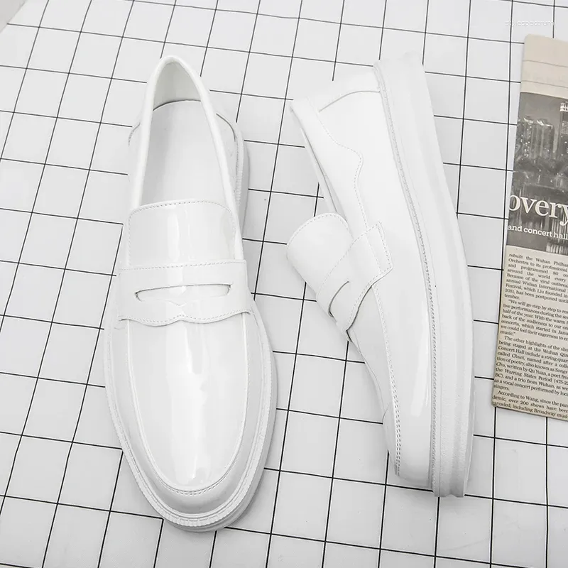 Casual schoenen voor heren, formele loafers maat 38-45, comfortabele herenschoenen, modieuze witte schoenen met kwastjes, geschikt voor bruiloften._voghion.com