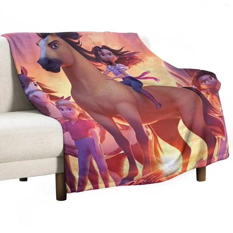 Blankets Spirit Untamed 2024 Poster Throw Blanket Soft Flannel From