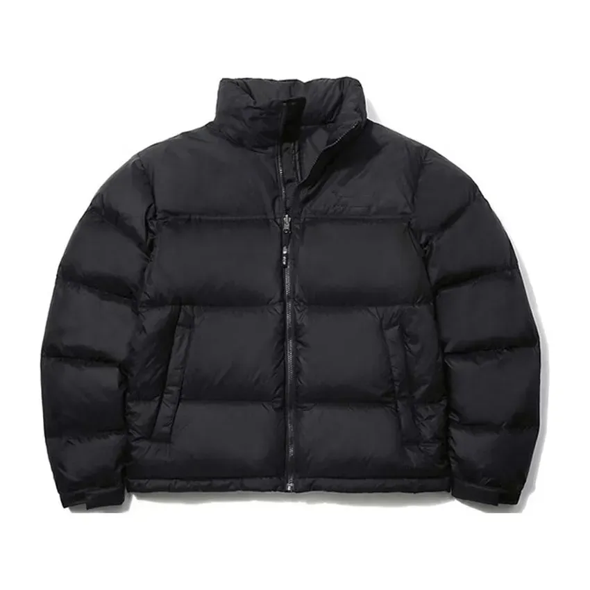 Plain black puffer jacket mens best sale