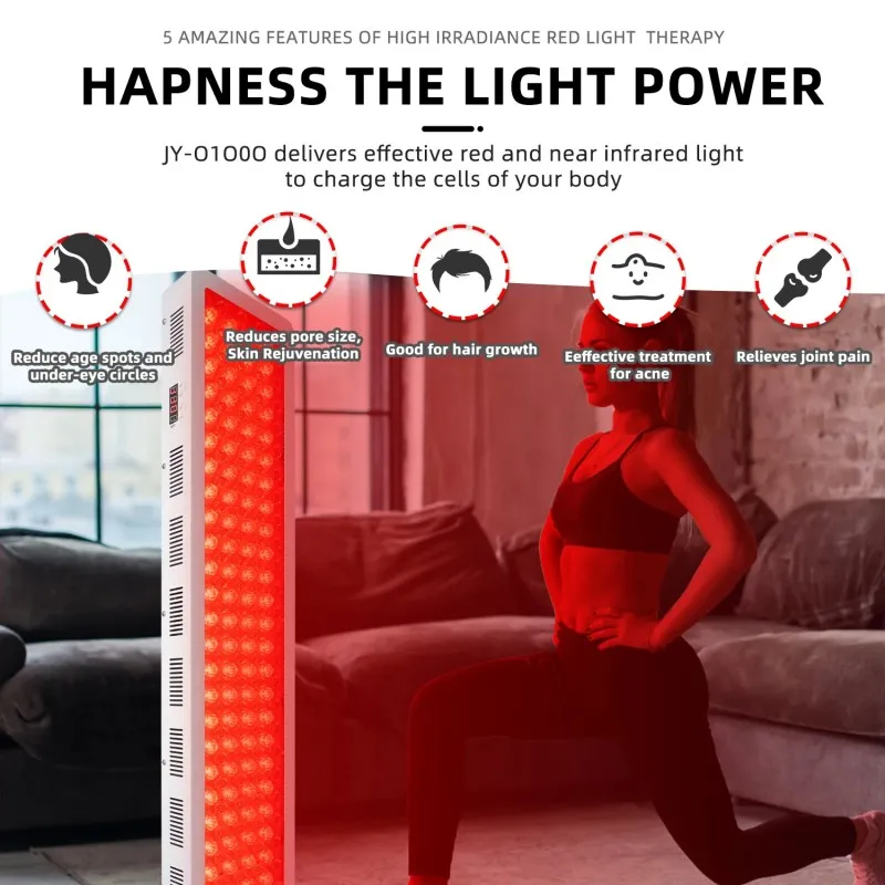 レッドライトセラピーランプ300W/500W/1000Wフルボディ赤外線LEDパネル