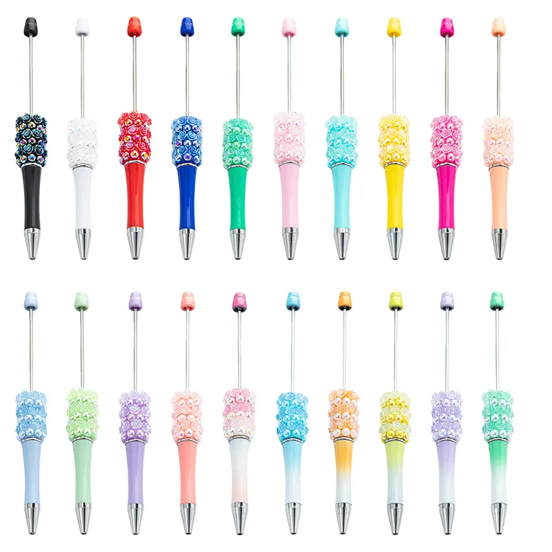 Beaded Rotary ball point pens withoses - DIY Plastic...