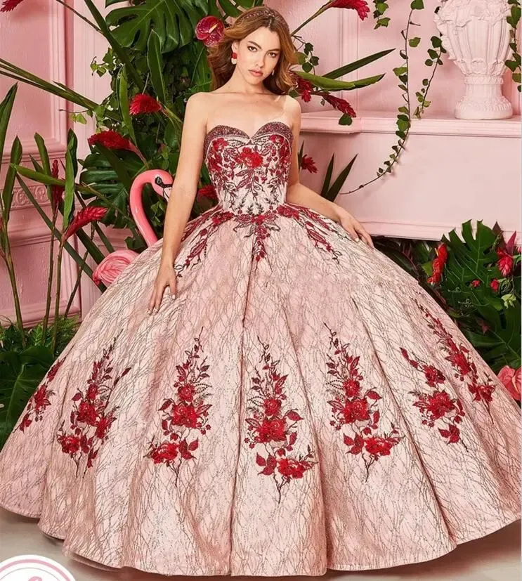 cotton striped midi dress Multicolor Stripes Embroidered Belted Organic Deep V-Neck Long Sequin SCH000702_P_M Color:RASPBERRY measured from a size