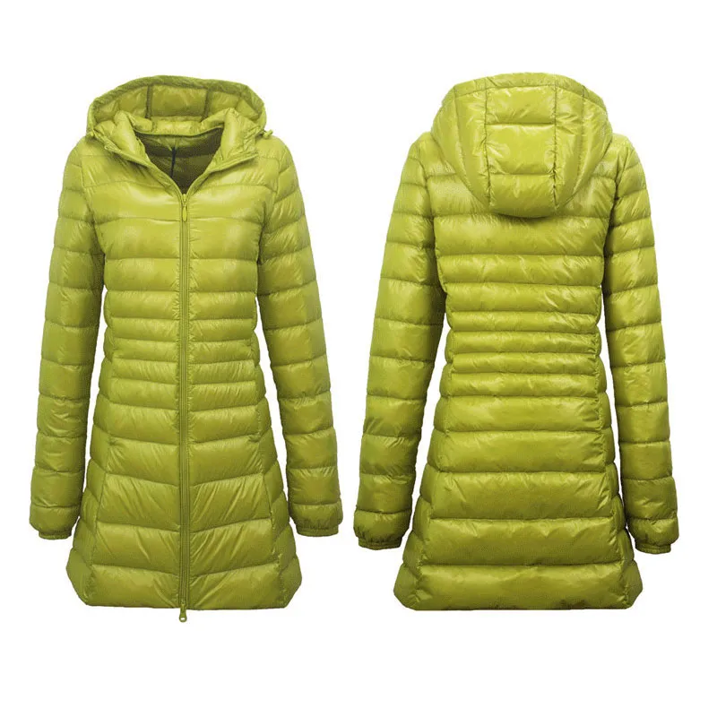 Hooded Solid Color Yoga Puffer Coat With Long Sleeves Thin Down Long Ladies Winter Jackets For Sports And Winter Outwear From Wslly104104 38.2 DHgate.Com