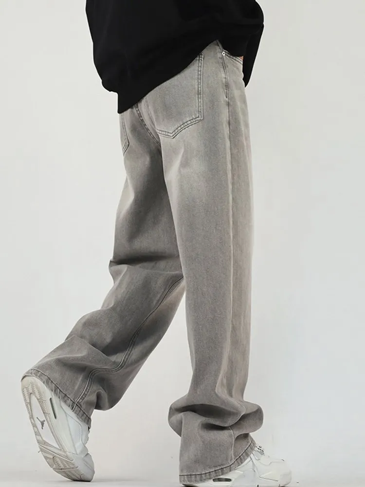 Mens Y2K Vintage Baggy Jeans, Oversized Mop Punk Denim Pants