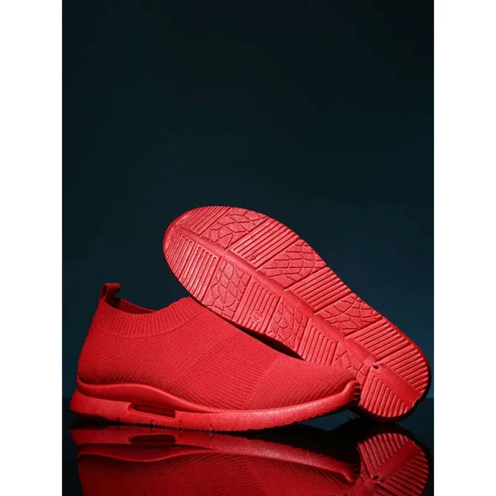 All Casual Fashionable Matching Sneakers Men S Flying Woven Breathable Mesh Cloth Shoes Ddmysaturn_voghion.com