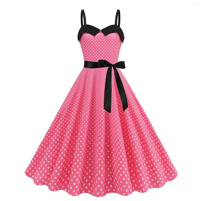 Colorful Polka Dots Halter Playful Summer Dress Colorful Polka Dots Halter Playful Summer Dress