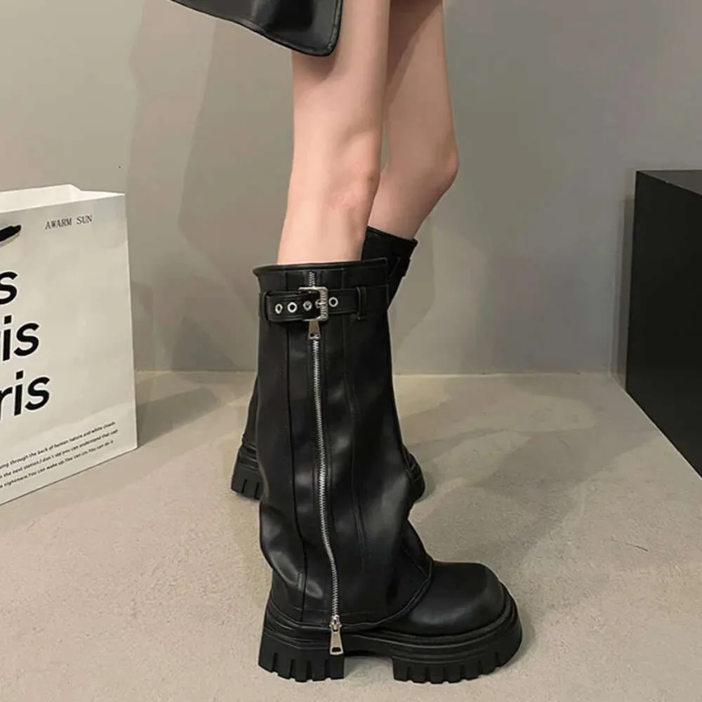 Womens Winter Faux Leather Platform Knee High Boots, Fashion