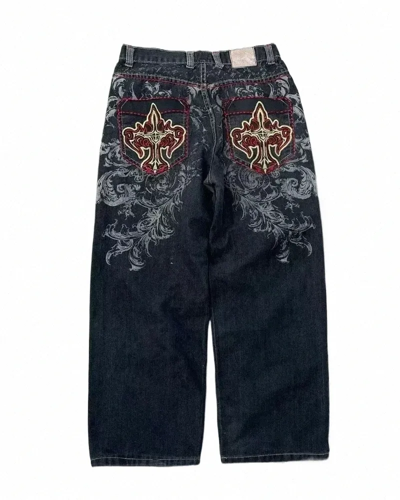 DHgate.com:Gothic Hip-Hop Cross Jeans: Baggy High-Waisted Y2K Embroidery Denim Pants:Apparel DHgate.com:Gothic Hip-Hop Cross Jeans: Baggy High-Waisted Y2K Embroidery Denim Pants:Apparel
