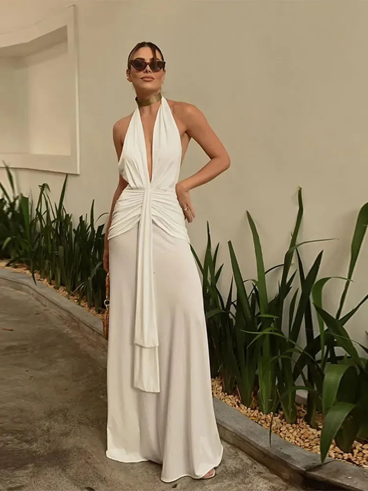 fitted lace wedding dress LUNA TIE DYE OPEN BACK HALTER DRESS| Summer Maxi Dress